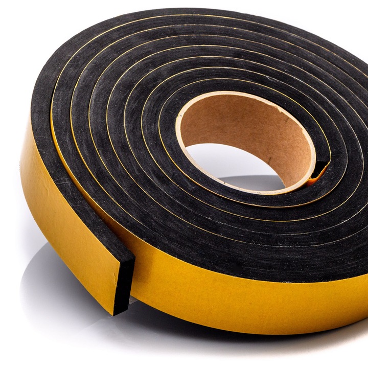 Garnitura autoadeziva EPDM 40x10mm, galben, set de 1m POLBERIS