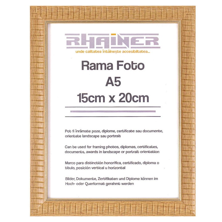 Rama foto Merida cafe+auriu A5, Createur