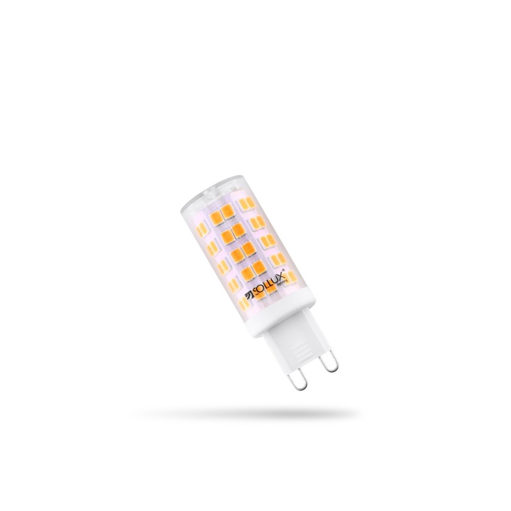 Bec LED, Sollux Lighting, G9, 3W, 302lm, 4000K, culori calde si reci, garantie 5 ani, fabricat in Polonia, culoare: transparent, material: sticla, caracteristici: consum redus de energie, durata lunga de viata, instalare