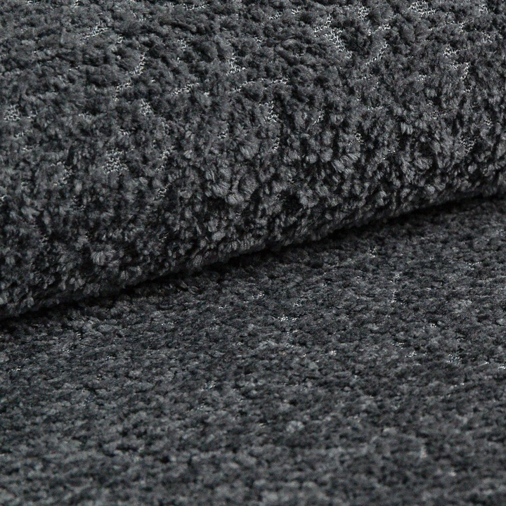 Material tapiterie Boucle CORAL, Gri antracit, 1 x 1.45 m, 440 g/m