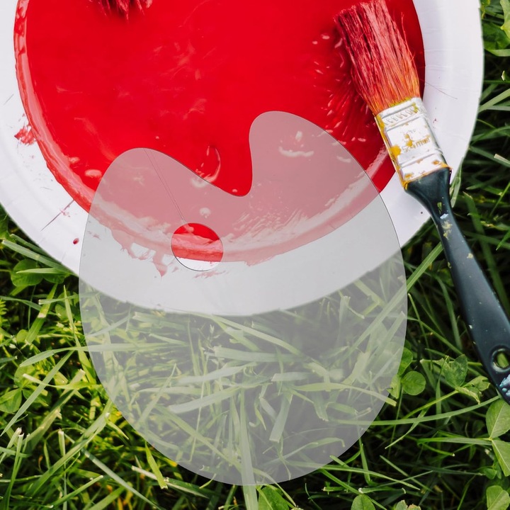 Set de palete de pictura acrilice transparente, oval, 30x40cm