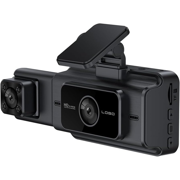 Camera auto DVR, 3 lentile, detectie miscare, noapte, 1080P, WiFi