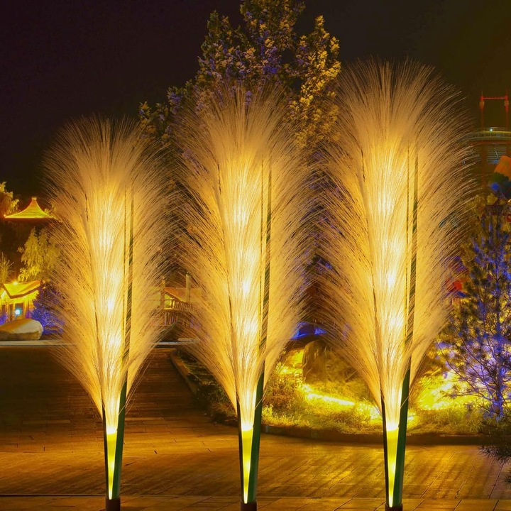 Set 3 lampi solare pentru gradina, iluminat exterior, waterproof, pentru alei, terase, balcoane