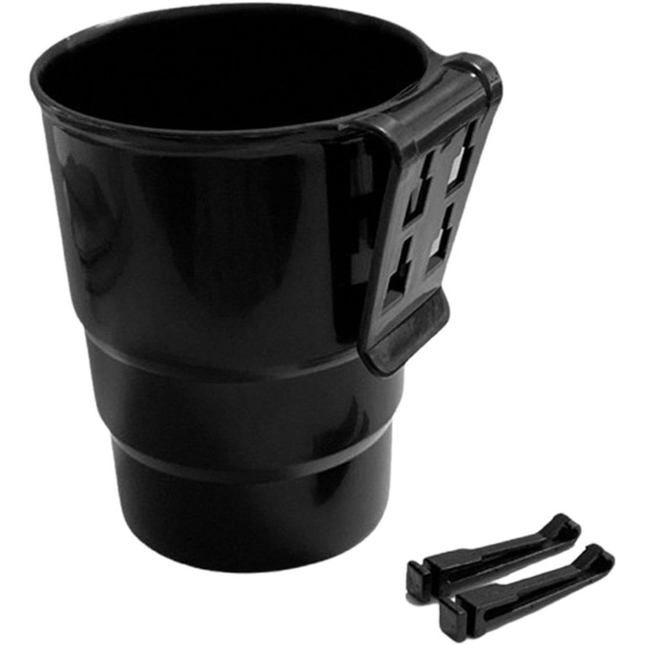 Suport auto pentru bauturi, set suporturi, design durabil, negru