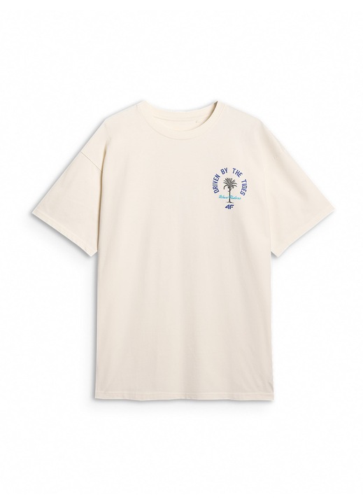 Tricou Barbati 4F, Oversize, Bumbac, Crem, Crem