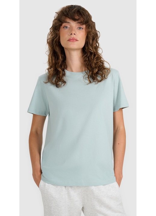 Női póló 4F SPORTSTYLE, normál 100% pamut, Zöld