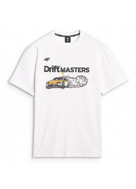 Unisex póló Drift Masters 4F Drift, 100% pamut, SS25, Fehér