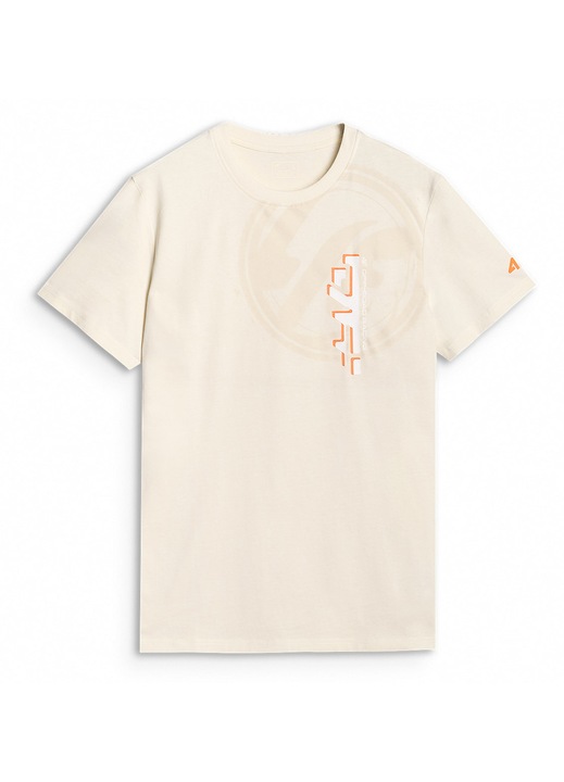 Ferfi polo 4F MotorSport, 100% pamut, SS25, Krem, Krémszín, S