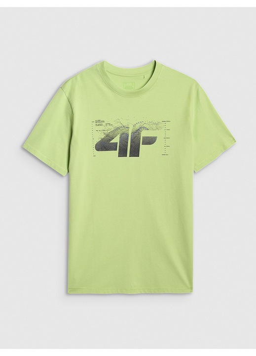 Férfi Póló 4F Világoszöld, 100% Pamut, Szezon, Világoszöld, 2XL