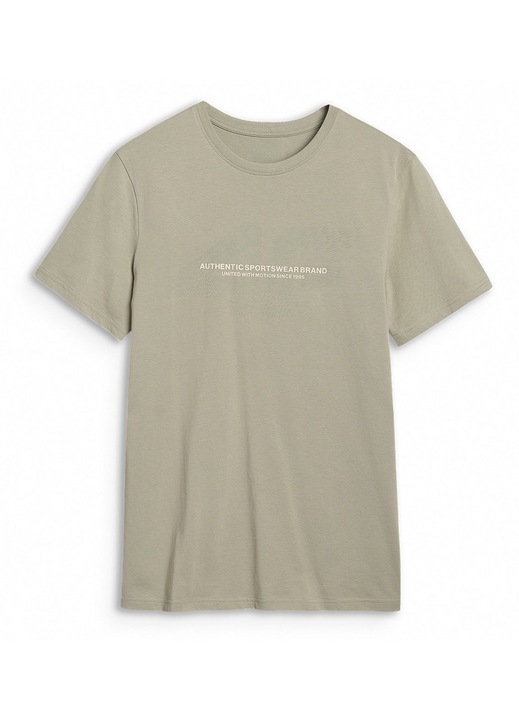 Tricou Bărbați 4F Olive Moss Yellow Bumbac Regular Fit, Mărime 3XL, Logo Față, SPORTSTYLE