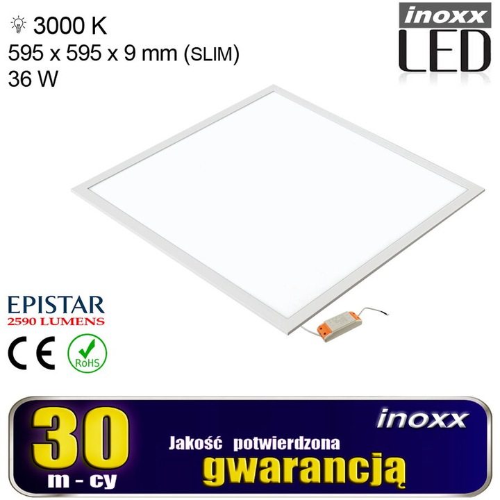 Panou LED 60x60 36W alb 3000K