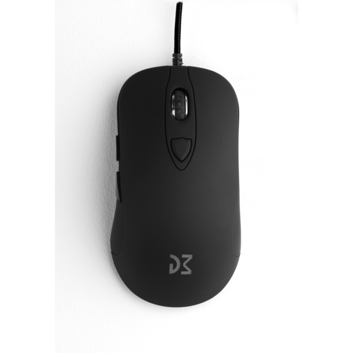 Mouse cu fir Dream Machines DM1S2, Gaming, 12000 dpi, Negru matt