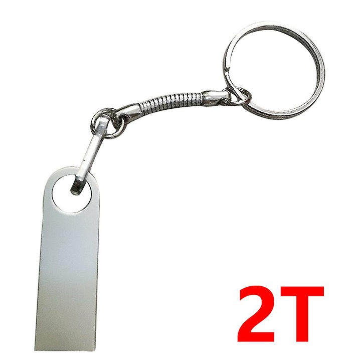 USB memória 2TB, nagy sebességű, fém, ezüst