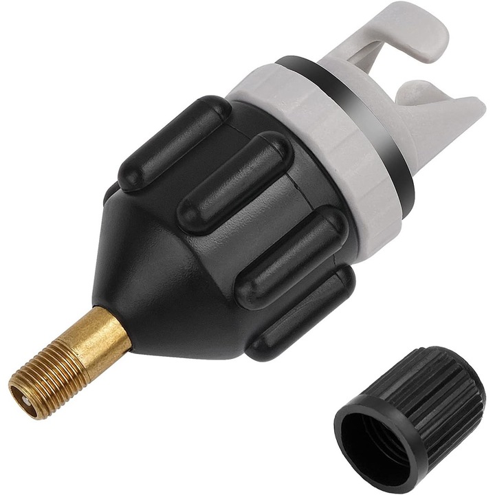 Adaptor pompa pentru caiac si paddleboard, PsAyl®, pentru barci pneumatice, caiace, barci mici si placi de paddle stand-up, Negru