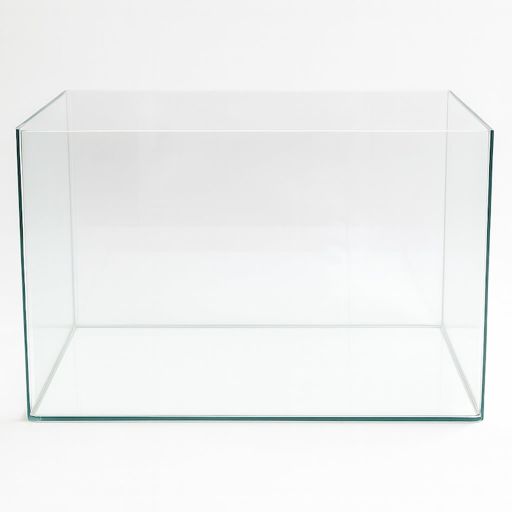 Acvariu sticla 16 litri cu colturi rotunjite, acvariu pesti, transparent, dimensiuni 35x20x23 cm, grosime sticla 4 mm