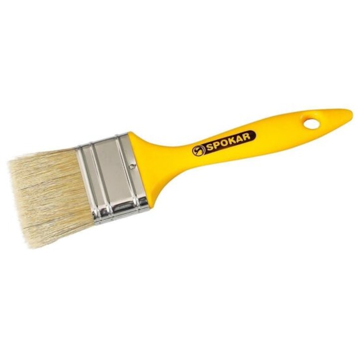 Pensula HOBBY din par natural 100%, galben, 25mm