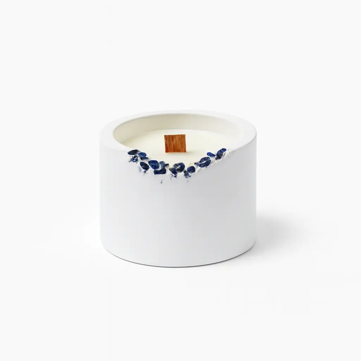 Sz Sz&oacute;ja illatgyertya lapis lazuli krist&aacute;lyokkal, Ocean &amp; K&oacute;kusz, fa kan&oacute;c, 100 g, Lunera &oacute;ja illatgyertya lapis lazuli krist&aacute;lyokkal, Ocean &amp; K&oacute;kusz, fa kan&oacute;c, 100 g, Lunera