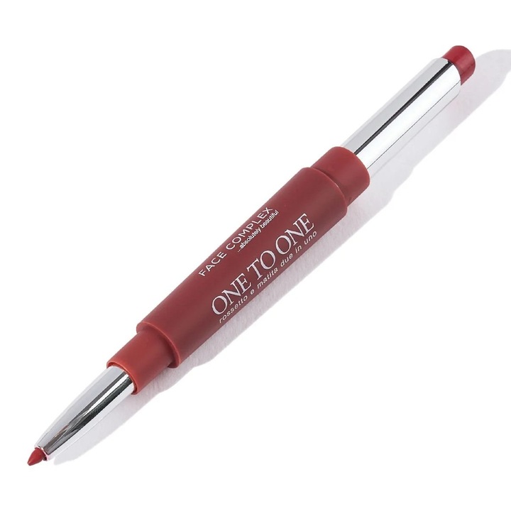 Set Ruj + Creion 2 Capete, Face Complex, rosu, No.05