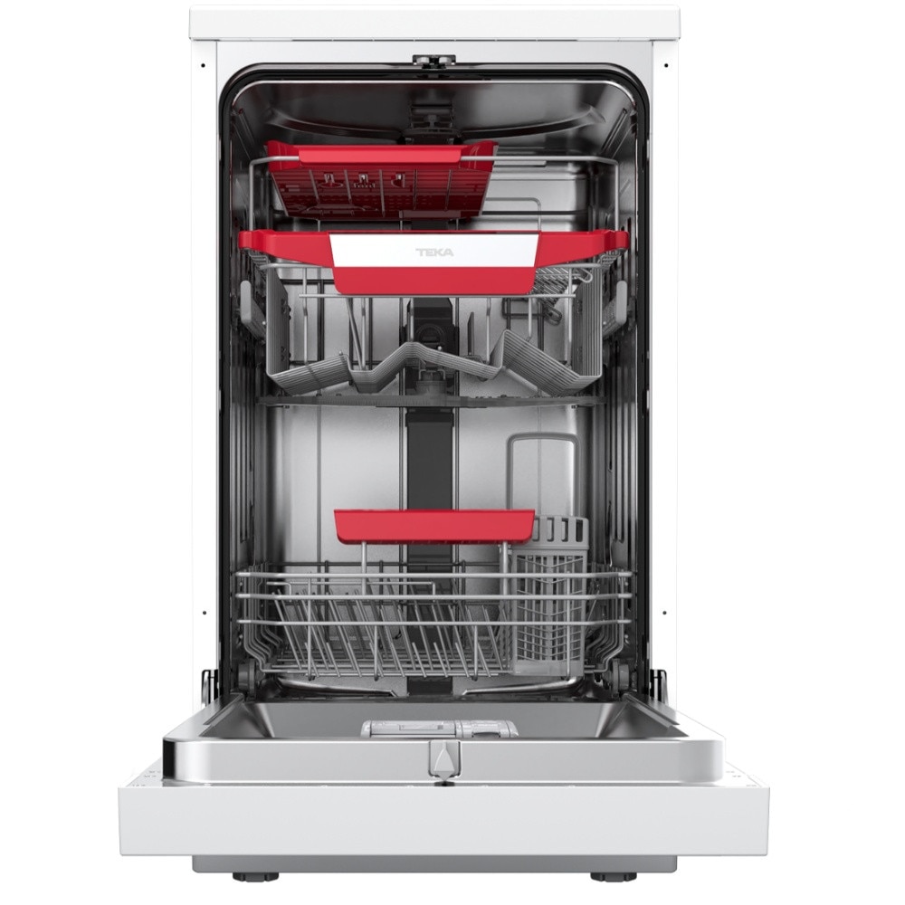 Masina de spalat vase TEKA DFS 44750 WH, independenta, 10 seturi, 7 programe, 45 cm, alba