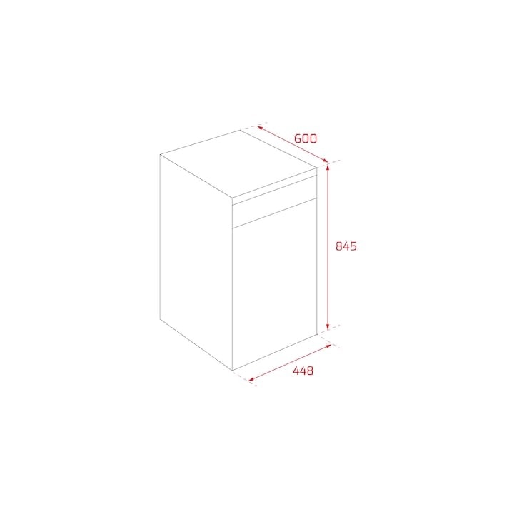 Masina de spalat vase TEKA DFS 44750 WH, independenta, 10 seturi, 7 programe, 45 cm, alba