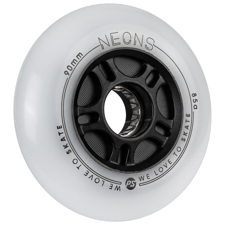 Roti pentru role Powerslide Neons, 90mm, duritate 85A, rosu