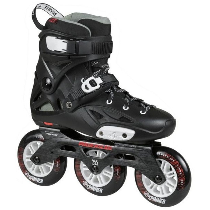 Patine pe roți Powerslide Imperial Supercruiser 110 Black Crimson, 35-36, pentru bărbați, 3 roți, poliuretan