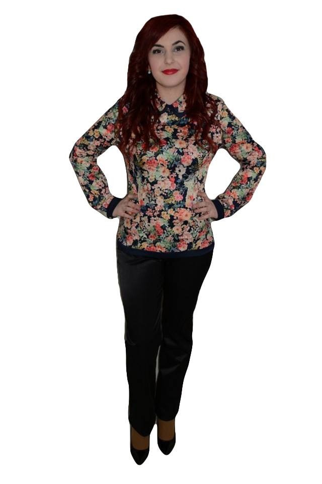 Pantaloni de gala, din material lucios,D&J Exclusive, Negru, 40