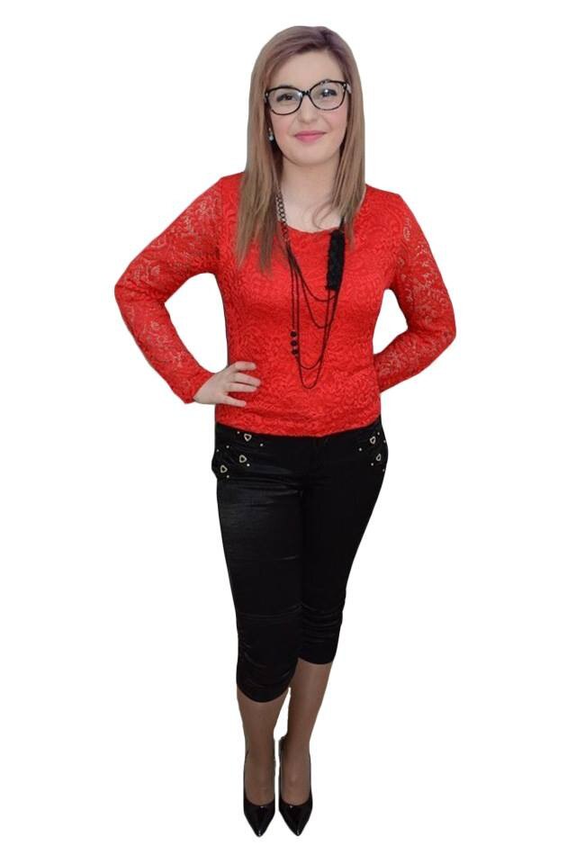 Pantaloni deosebiti,cu detalii,D&J Exclusive, Negru, 38