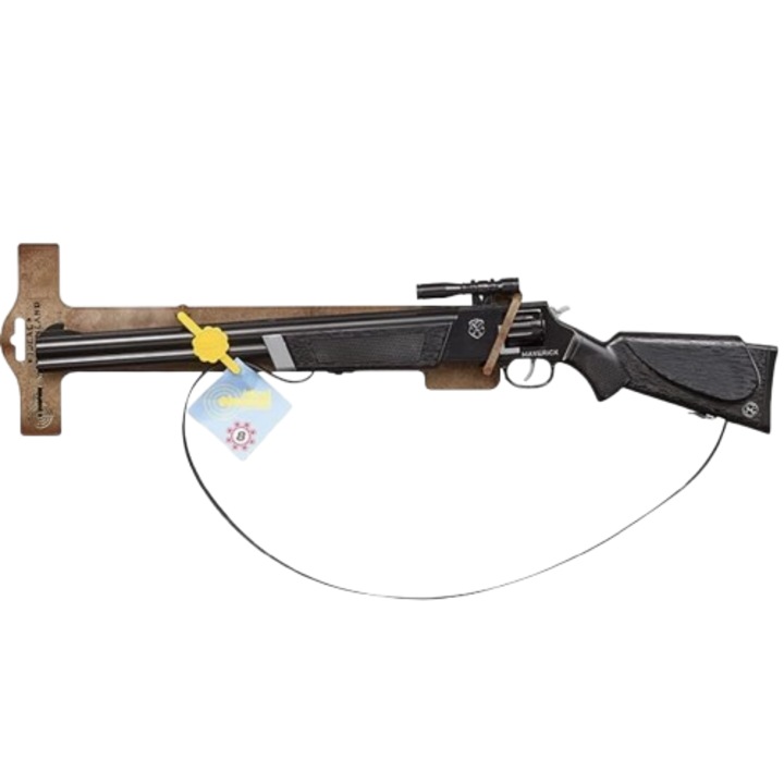 Pistol-играчка Schrödel Maverick, механизъм за 8 изстрела, 60 см, черен цвят
