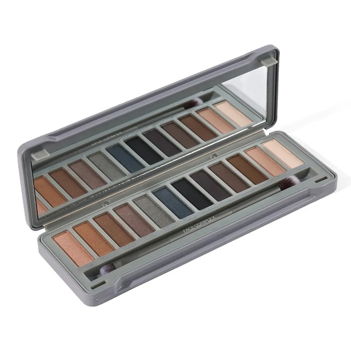 Paleta Farduri de Pleoape Face Complex, 12 nuante, culoare Smokey, No 05