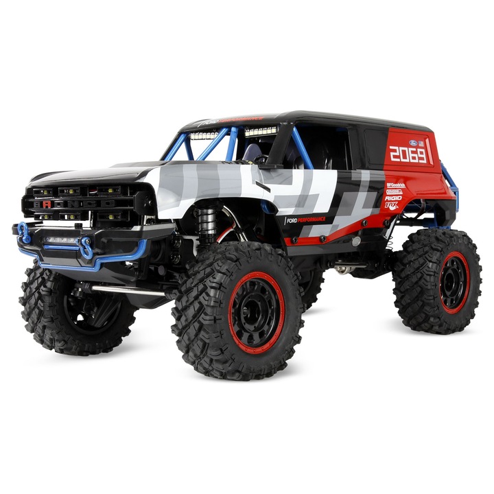 Masina RC cu telecomanda Ford Bronco BAJA 1000, Lungime 43.cm, Sasiu si transmisie metalica, Viteza 15 km/h, Scara 1:12, 2.4Ghz, Lumini LED, 14+
