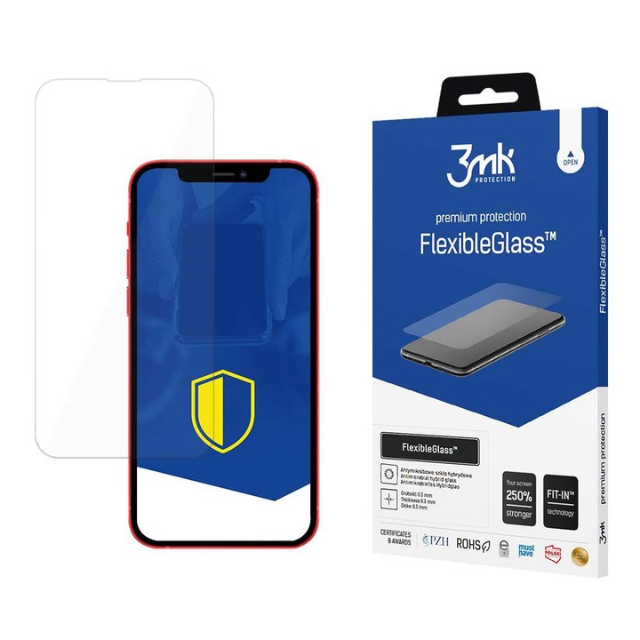 Folie telefon 3MK pentru iPhone 13 / iPhone 13 Pro, transparentă, flexibilă, antisoc