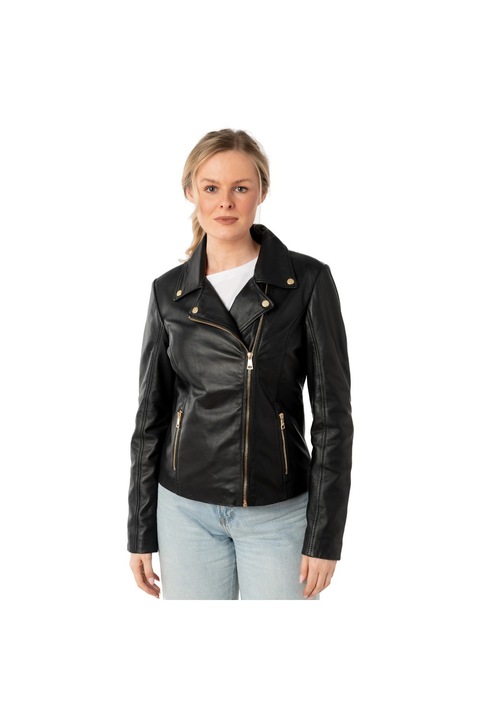 Geaca de Piele Dama Mauritius Neagra MWFylli, Negru