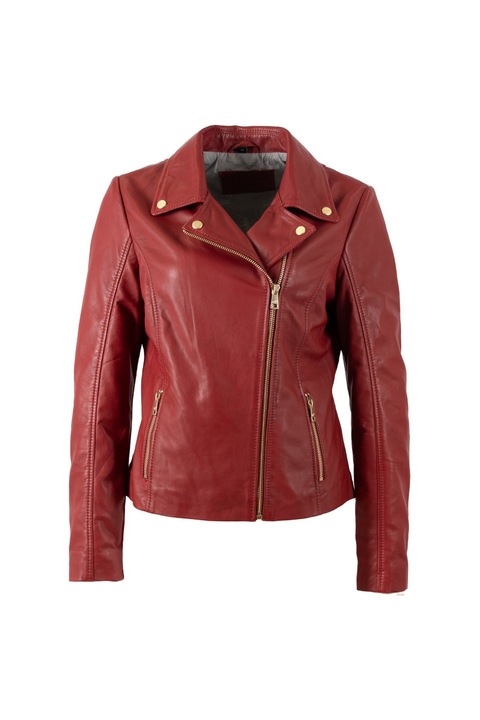 Geaca de Piele Dama Mauritius Rosie MWFylli, Rosu