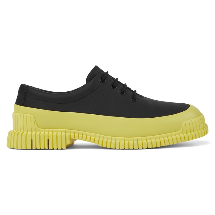 Camper, Pantofi de piele cu sireturi Pix 8705, Negru, Galben, 42