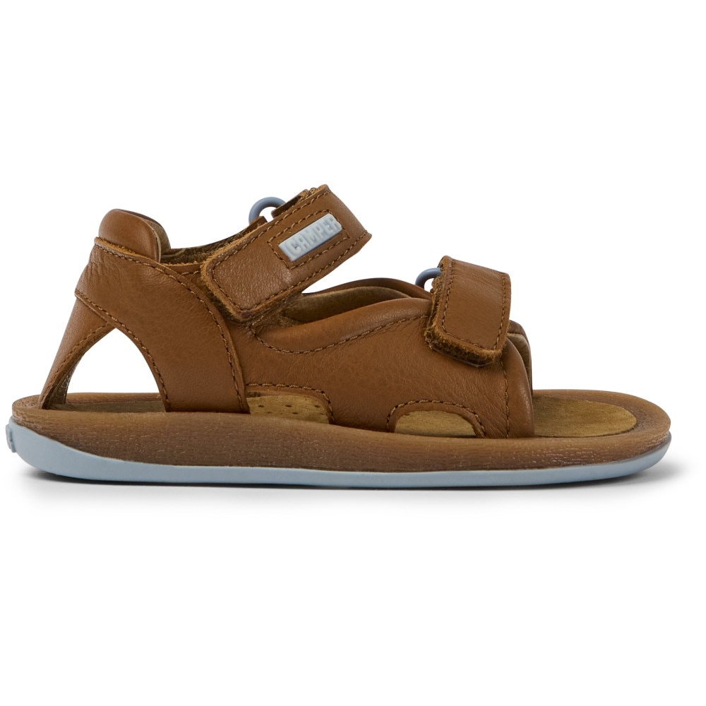 Camper, Sandale de piele cu velcro Bicho, Maro, 20 EU