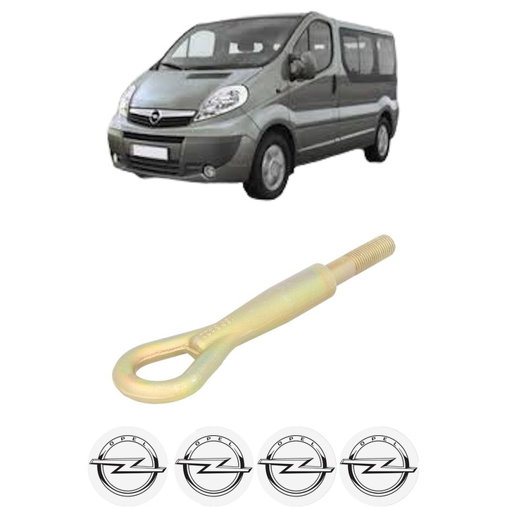 Cui carlig remorcare, tractare auto pentru OPEL VIVARO A Bus (X83) din 2001-2014, Otel, Cri-Flo, 4 Stickere cu OPEL