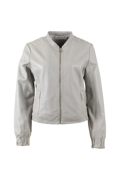 Дамско кожено яке Mauritius Сребристо сиво MWCassie, Сив