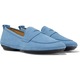 Camper, Pantofi loafer din piele nabuc cu varf patrat Nina, Albastru, 39