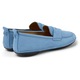 Camper, Pantofi loafer din piele nabuc cu varf patrat Nina, Albastru, 39