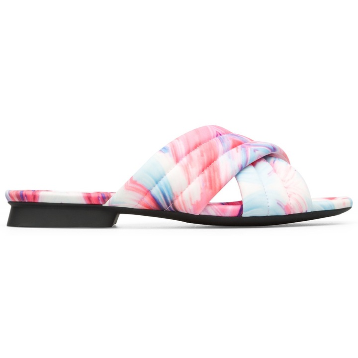 Camper, Papuci din material textil cu model abstract Twins, Roz