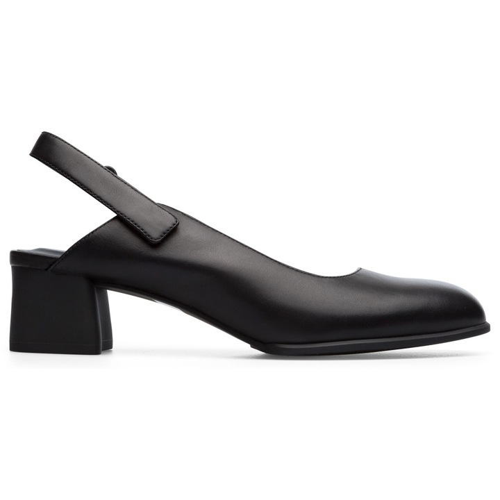 Camper, Sandale slingback din piele cu inchidere velcro Katie, Negru