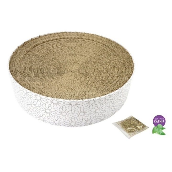 Екологична котешка драскалка с картон и котешка трева - Nayeco Ecoline - 40x9.5 см