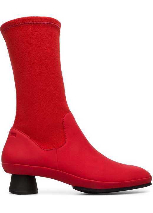 Camper, Botine cu segmente din piele Alright, Rosu
