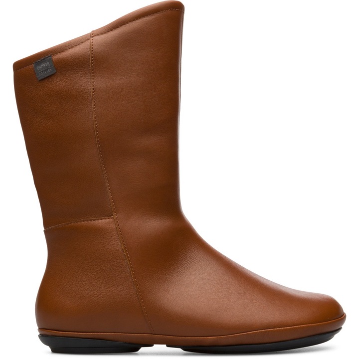 Camper, Cizme mid-calf de piele Right 230734, Maro