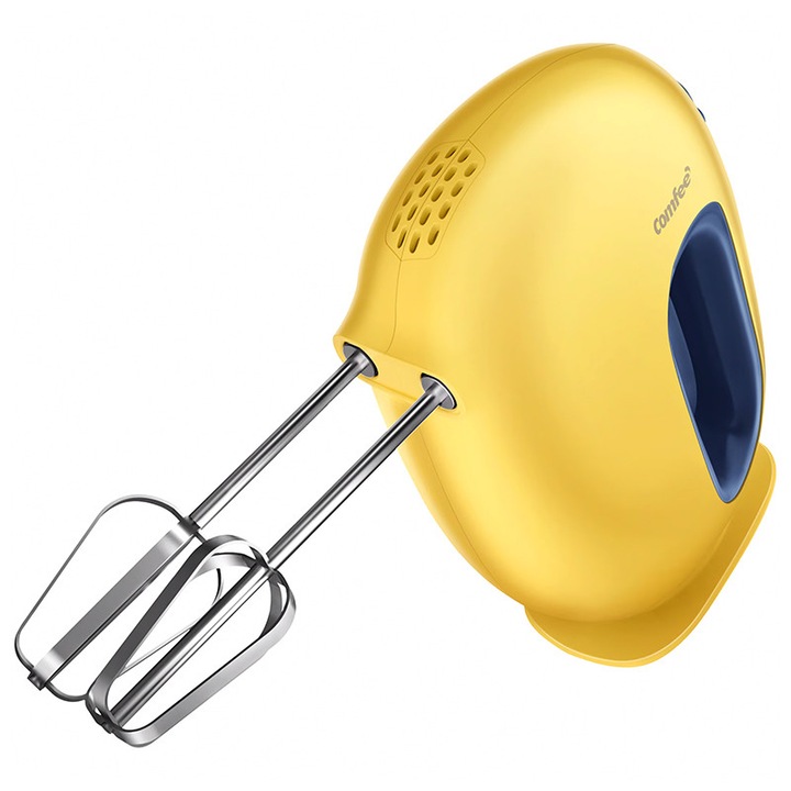 Comfee T-HM30W115A kézi mixer, 5 sebességfokozat, 130W, sárga