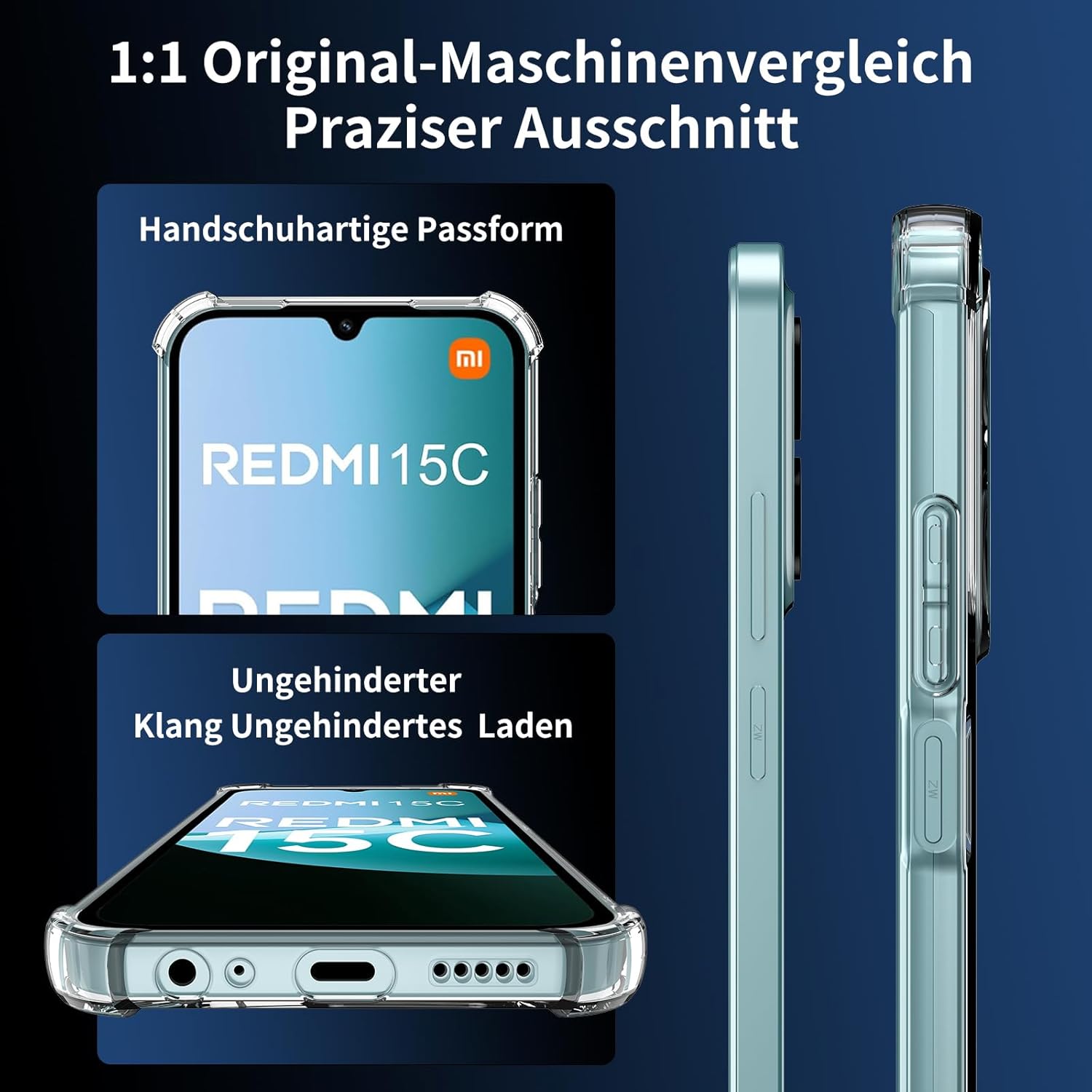 Husa pentru Xiaomi Redmi 15C 4G Slim Anti-Shock 1.5mm reinforced 4 corners, transparenta