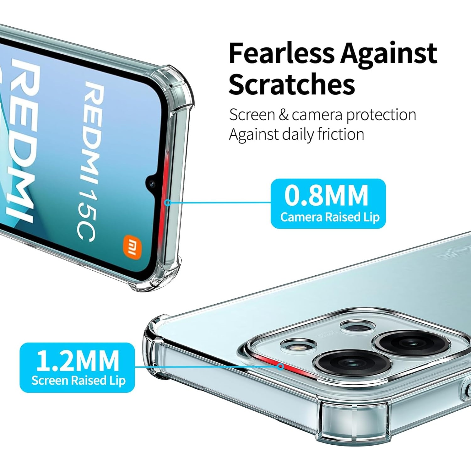 Husa pentru Xiaomi Redmi 15C 4G Slim Anti-Shock 1.5mm reinforced 4 corners, transparenta