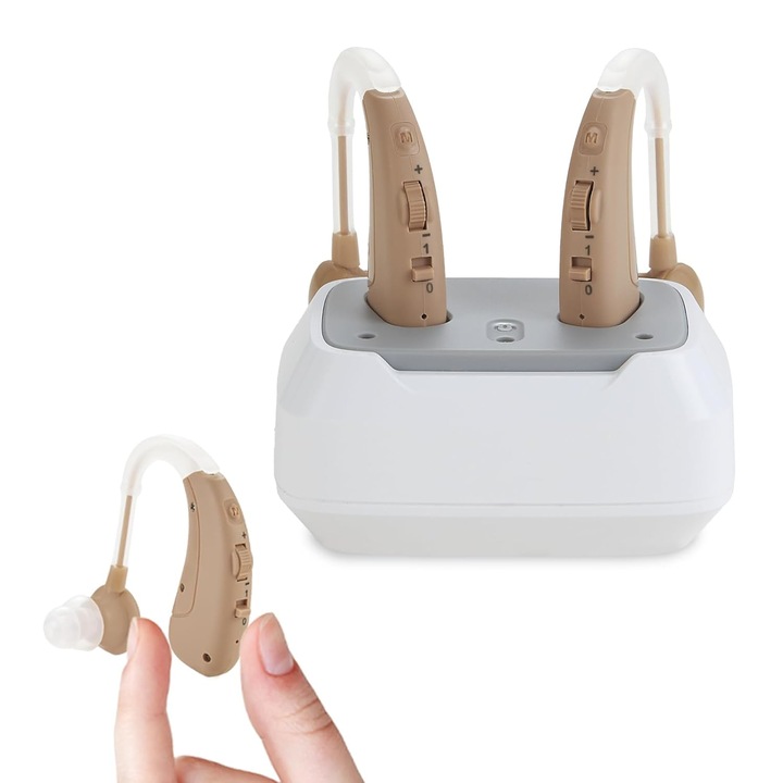 Aparat auditiv VHP-1011 pentru seniori, incarcabil, 20 ore utilizare continua, design intuitiv