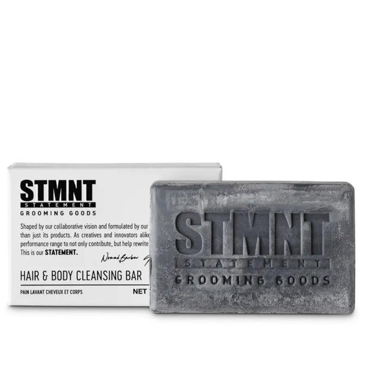 STMNT Grooming Goods Hair & Body Cleansing Bar 125g – Sampon/Sapun Solid cu Efect de Curatare Naturala si Revitalizare pentru Par si Corp